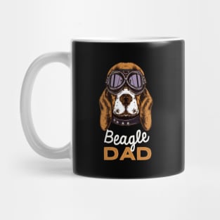 Beagle Dad Vintage Pilot Dog Owner Retro Dog Father Mug